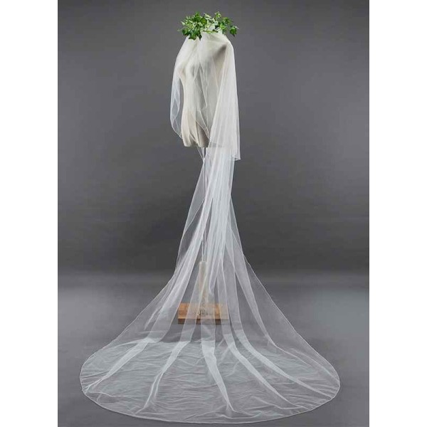 Two-tier Cut Edge Cathedral Bridal Veils