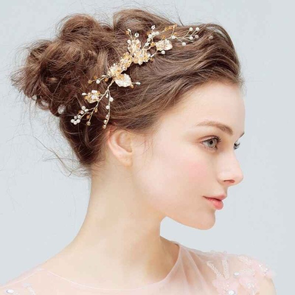 Combs & Barrettes/Headpiece Beautiful With Pearl/Crystal