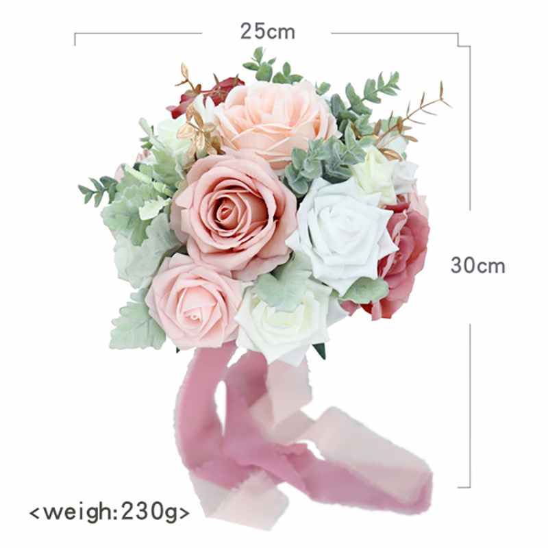 Round Foam/Silk Flower Bridal Bouquets -