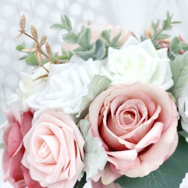 Round Foam/Silk Flower Bridal Bouquets -